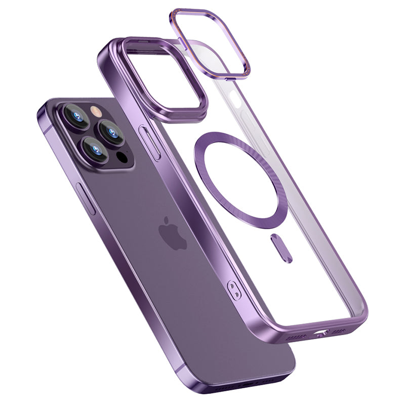 LUPHIE TPU metaltelefoncover til iPhone 14 Pro Max Anti-drop magnetisk telefoncover med kameralinseramme LUPHIE TPU metaltelefoncover til iPhone 14 Pro Max Anti-drop magnetisk telefoncover med kameralinseramme